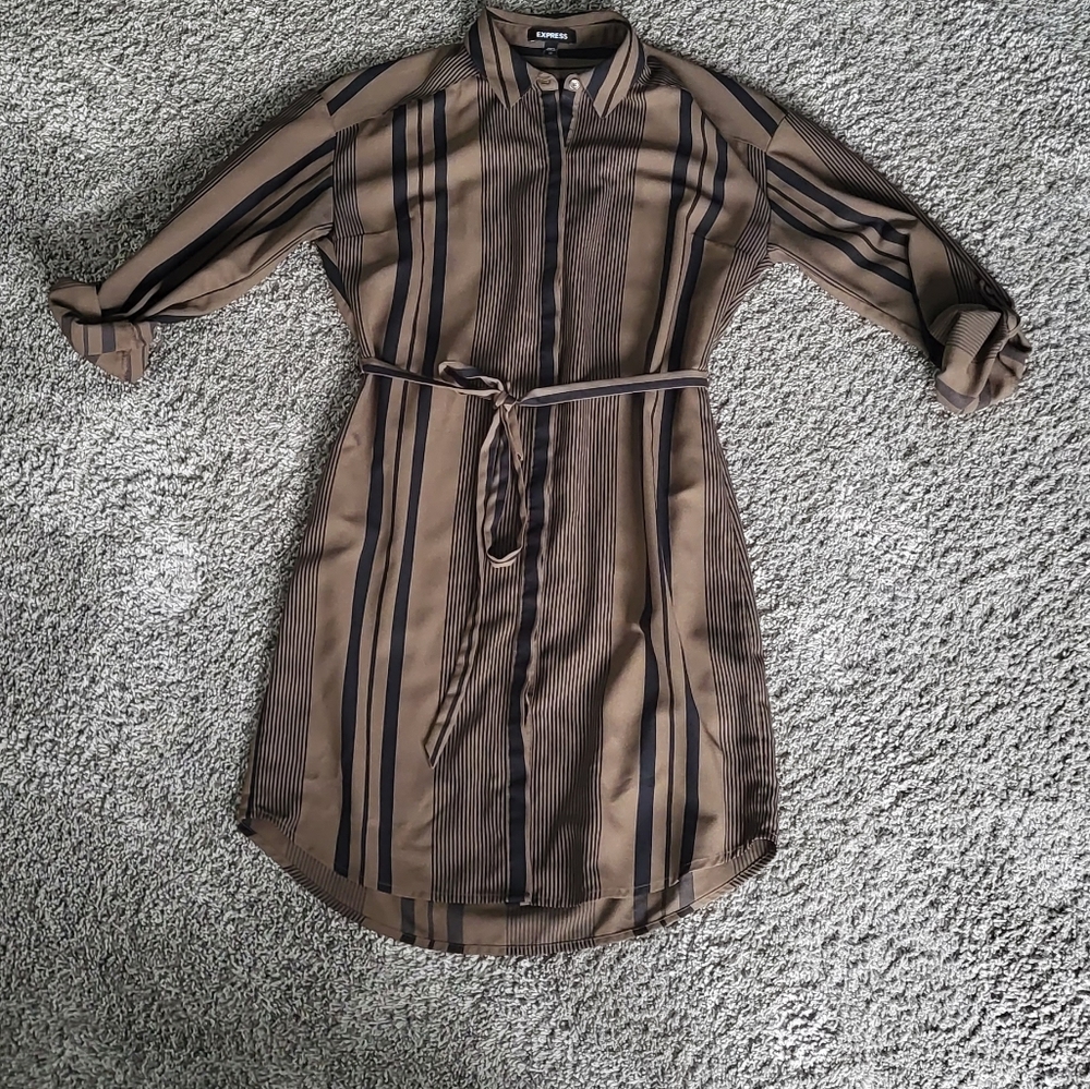 Express Striped Shift Dress XS